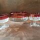 Salad bowl set and its 2 crystal cups