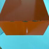 Large vintage orange desk lamp from the 70s in metal