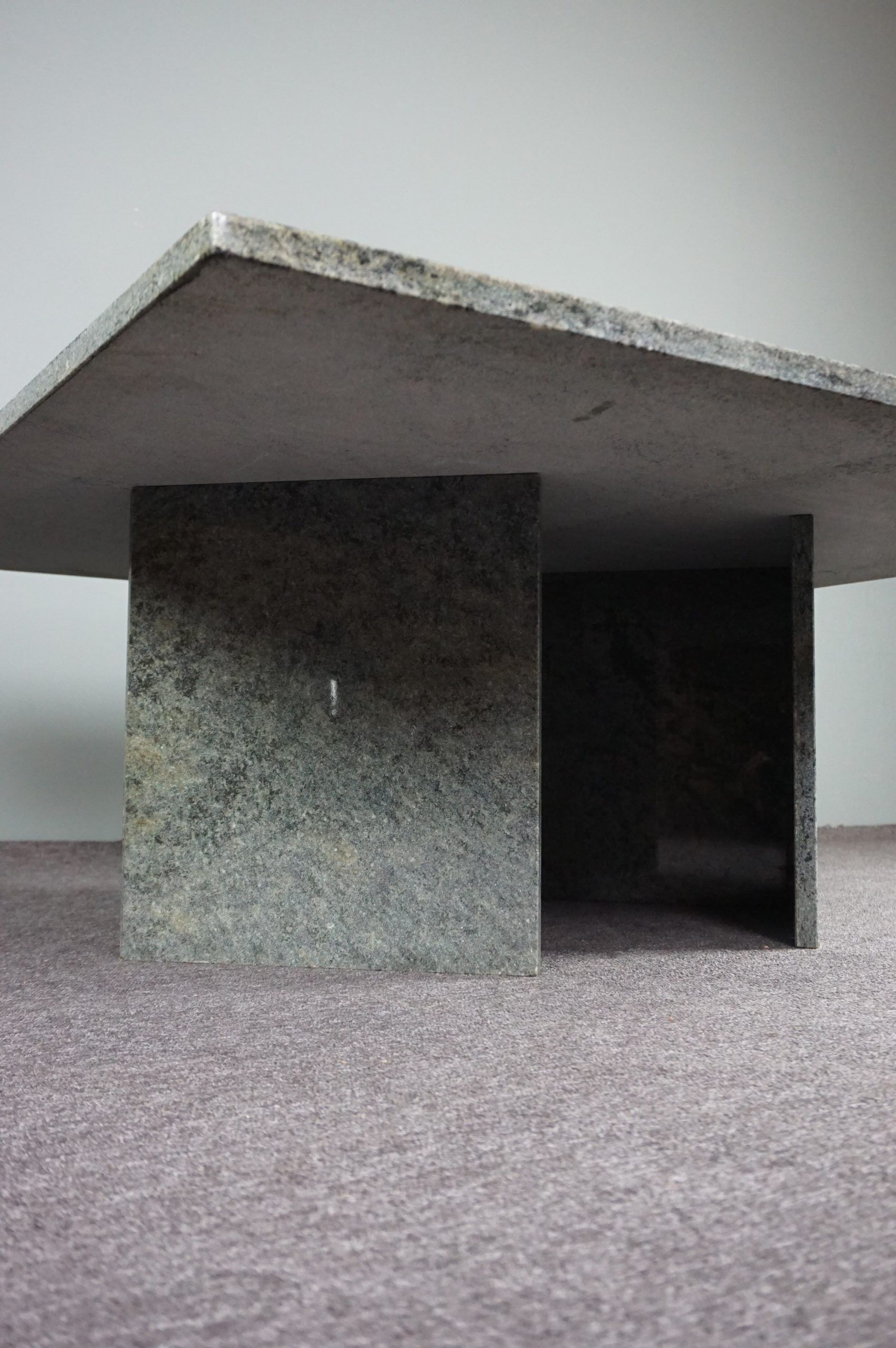 Modern mid-century granite coffee table