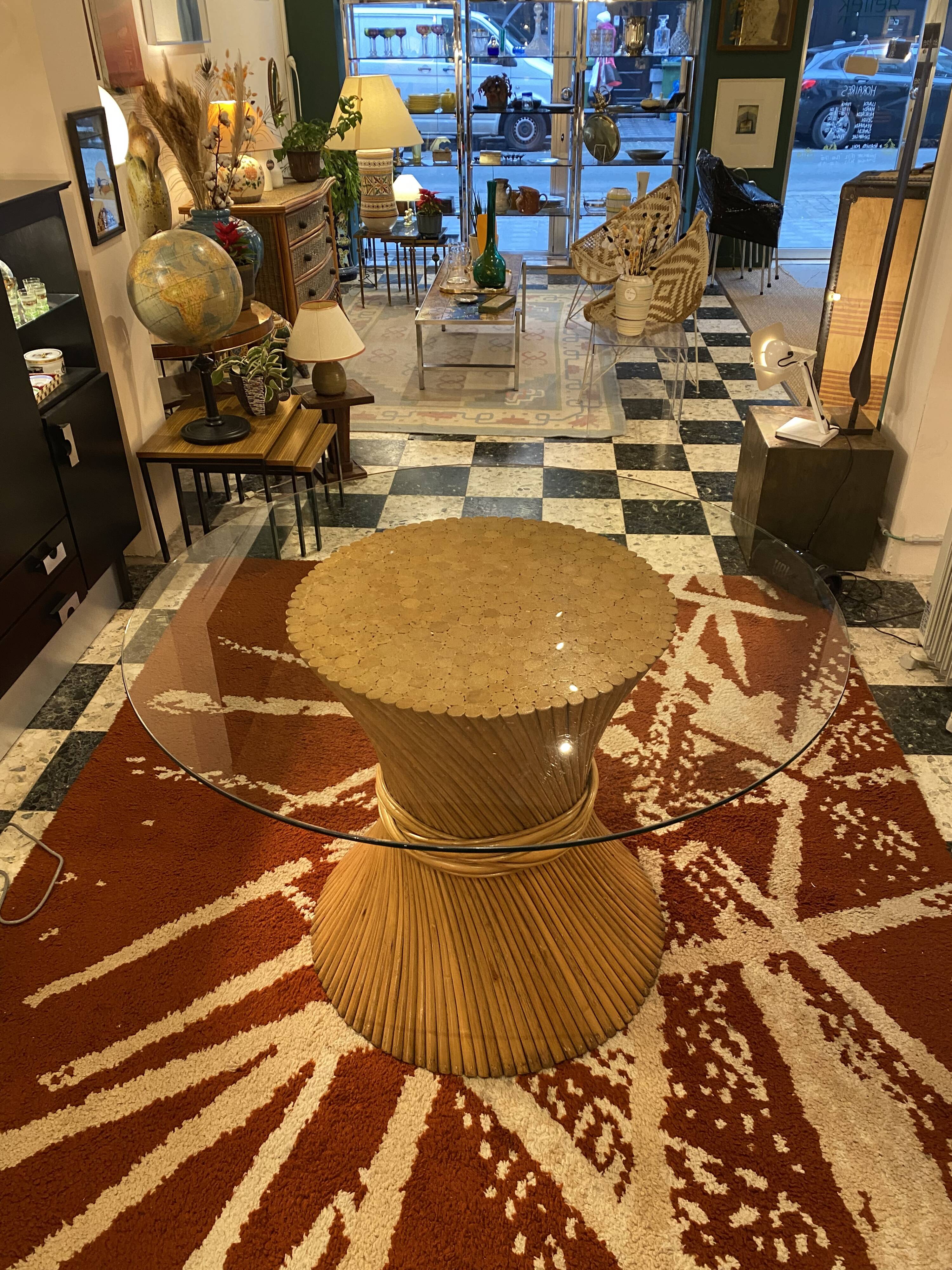 Vintage Mcguire bamboo table