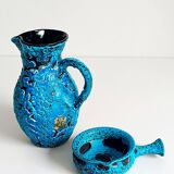 Mid-Century Blue Ceramics by Charles Cart ¨Emaux des Glaciers¨, France, 1960s