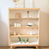 1950s compass foot bookcase shelf