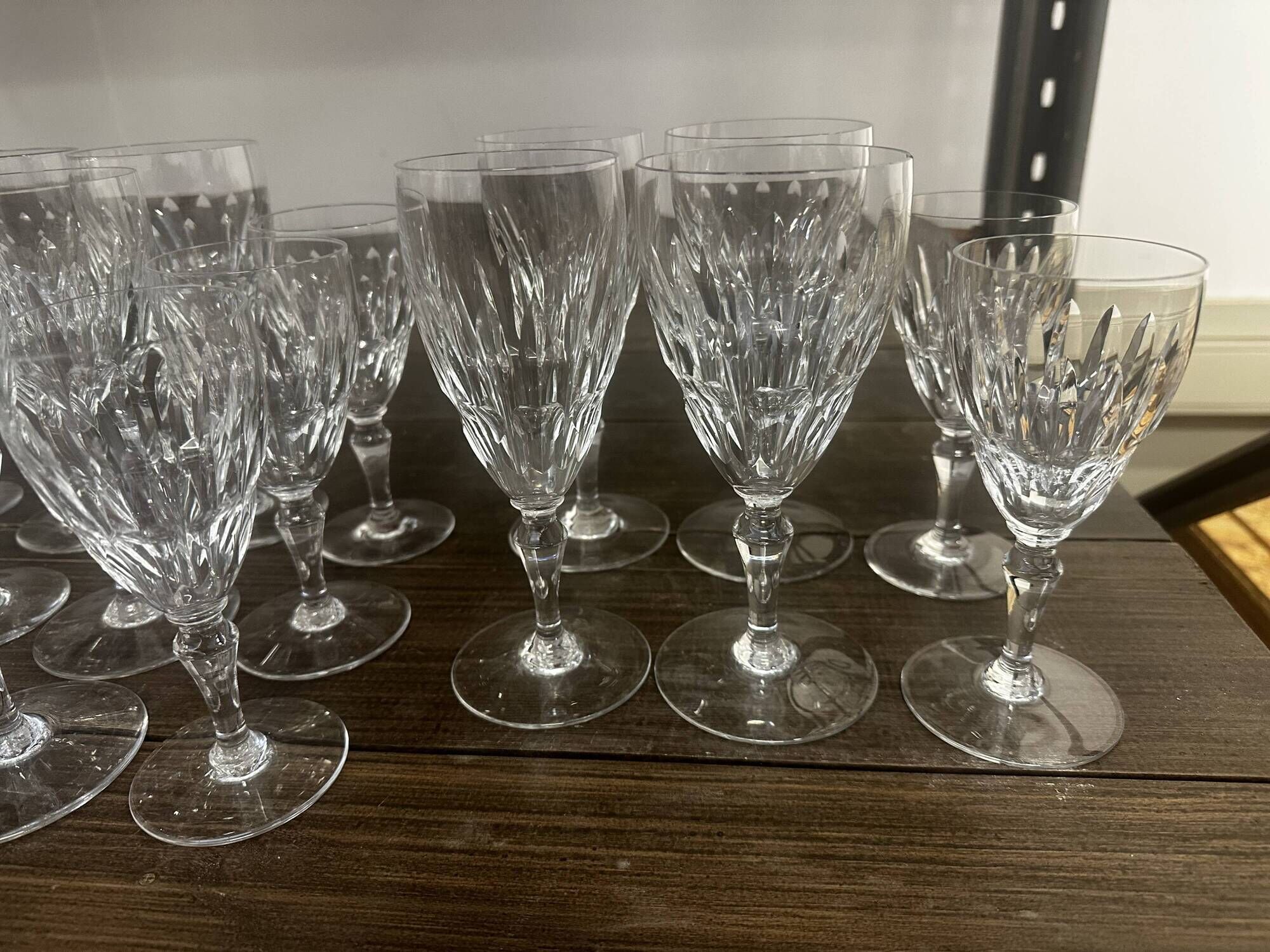 Service 24 old Baccarat glasses Deauville model