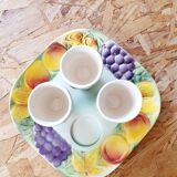 Saint Clément set of cockerels and slip tray