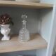 Louis Philippe style bookcase reenchanted in verdigris, 3 light oak waxed shelves.