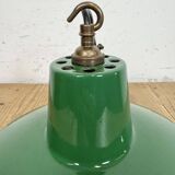 Industrial Green Enamel Factory Pendant Lamp , 1960s