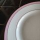 12 pink flat plates by KG Lunéville