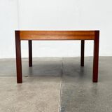 Mid-century teak and walnut side table, 1960s.