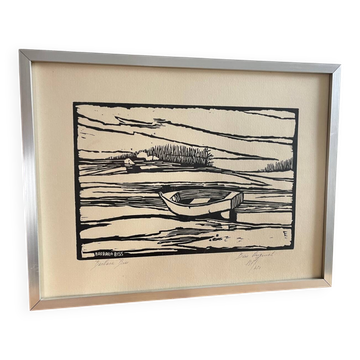 Framed print by Barbara Biss, numbered 131/450