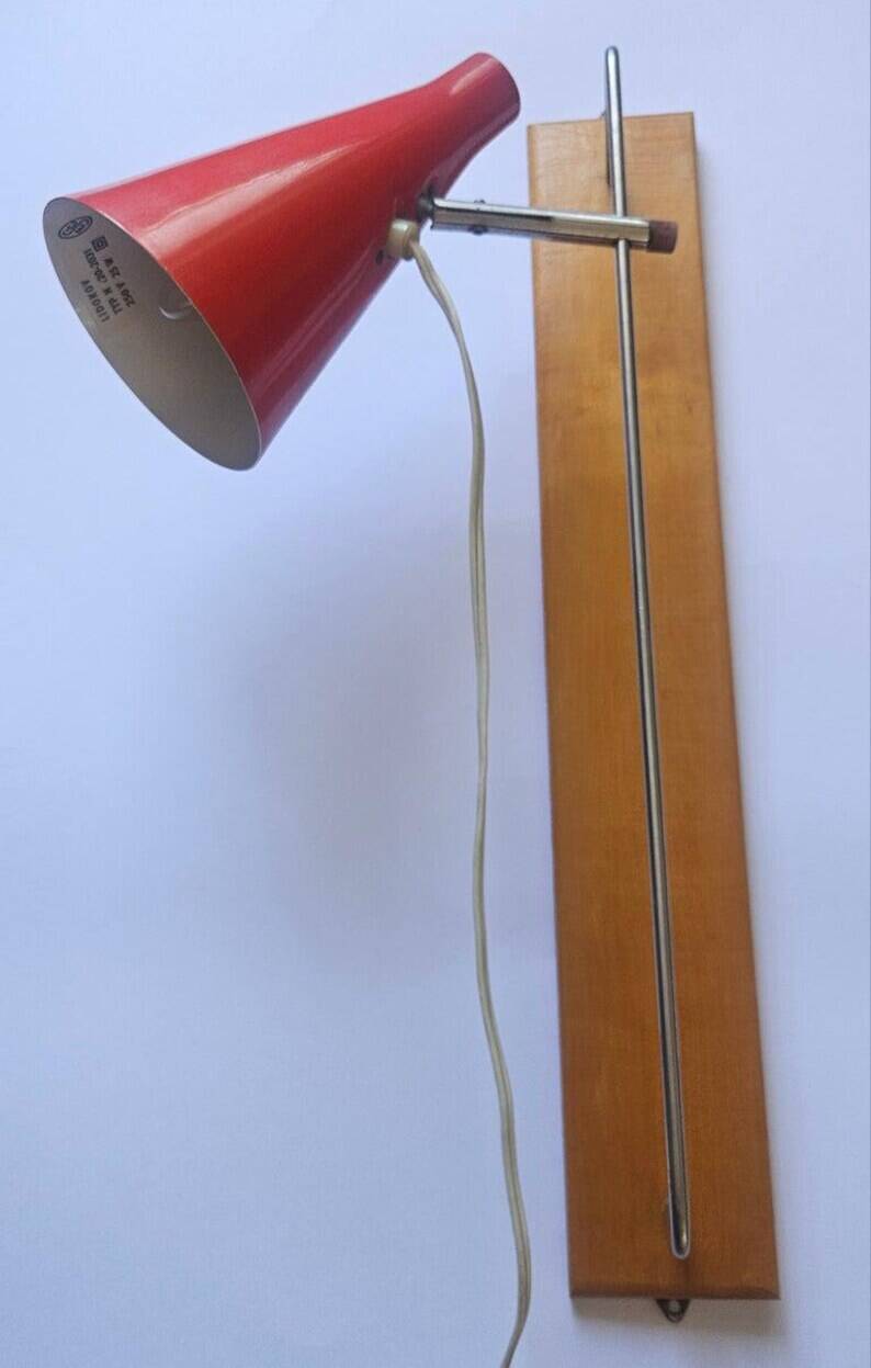 Rare Midcentury Wall Lamp Lidokov in style of Stilnovo, 1960s