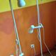 Pair of Italian multi-adjustable floor lamps with 2 spotlights, 1970s
