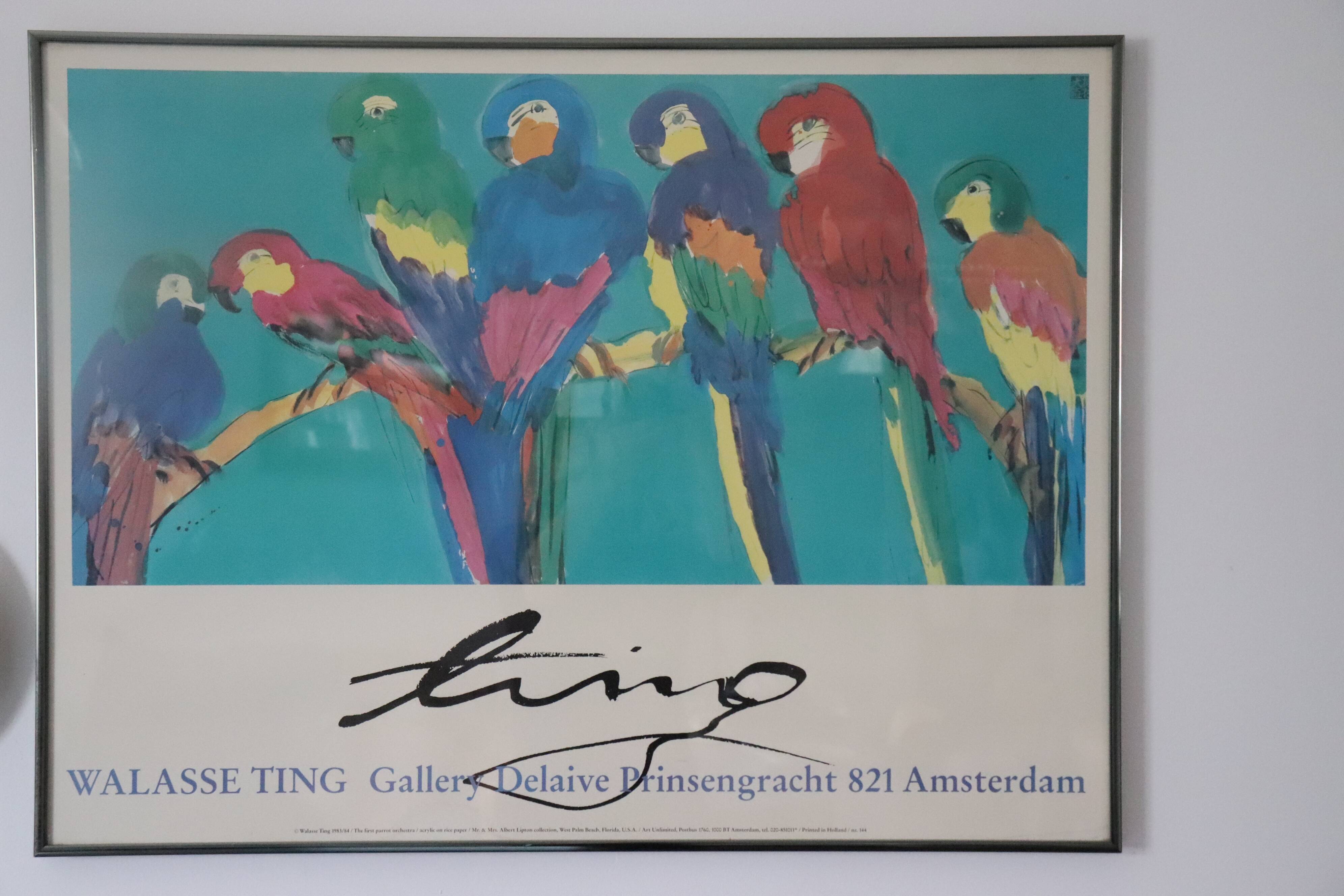 Poster Walasse Ting-Gallery Delaive Amsterdam - 1983/84