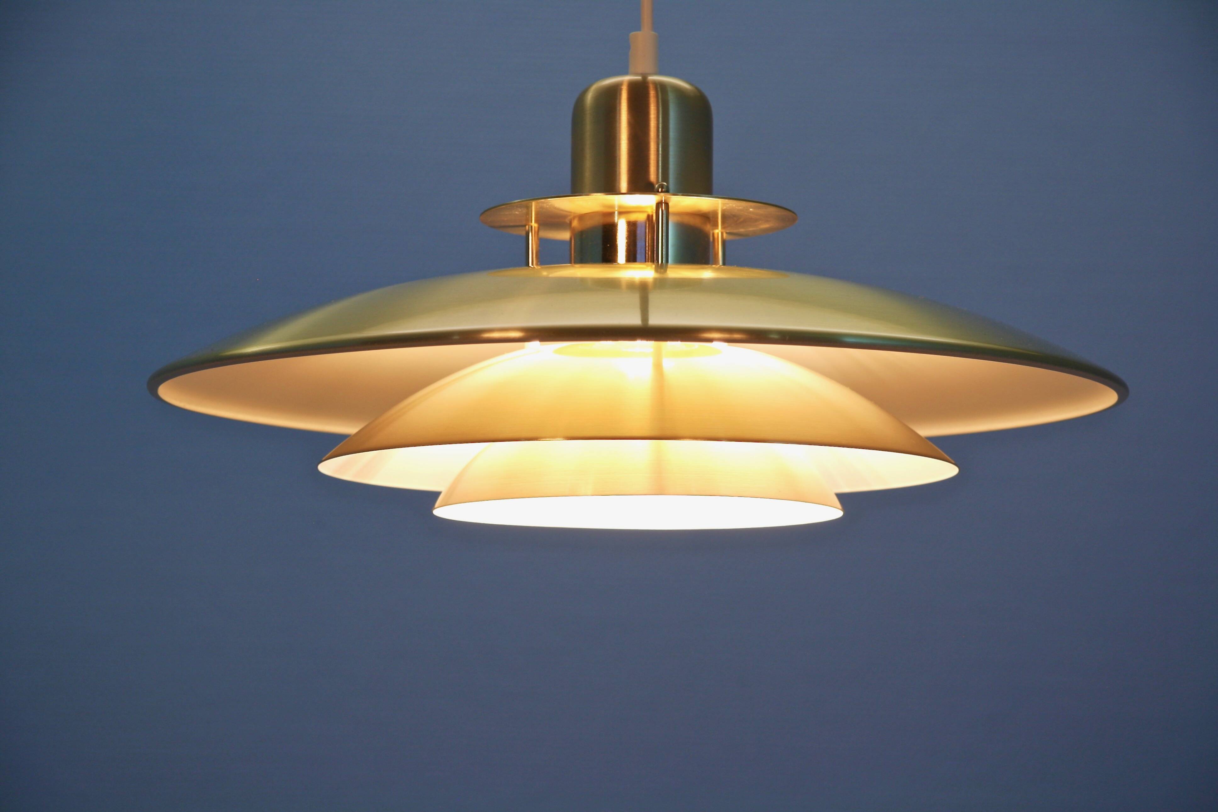 Danish hanging lamp in brass, 1980s