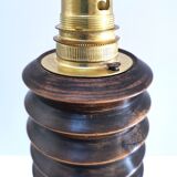 Solid wood lamp base by Charles Dudouyt