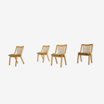 Ensemble de 4 chaises de salle à manger conçu par Antonín Šuman, années 1960