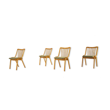 Ensemble de 4 chaises de salle à manger conçu par Antonín Šuman, années 1960