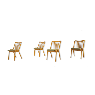 Ensemble de 4 chaises de salle à manger conçu par Antonín Šuman, années 1960