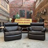 80s leather living room set