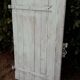 Small solid antique wooden shutter, 104cm high x 54cm wide