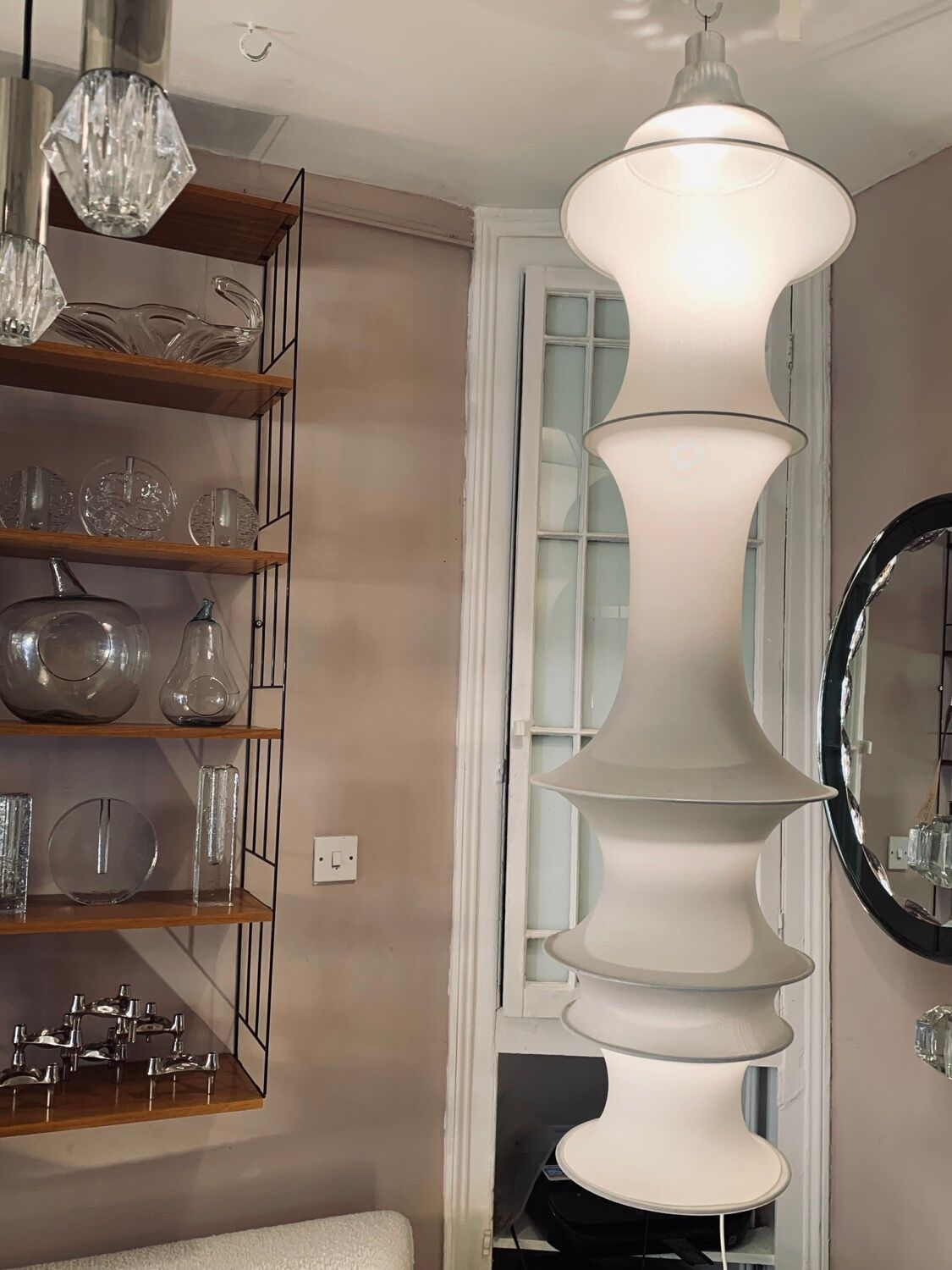1960s Italian Danese Milano Falkland Pendant Lamp