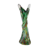 Murano vase in speckled twisted glass 1960s