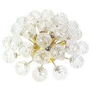 Sputnik Ceiling Lights with Snow Glass Balls by Doria, Germany, 1970s