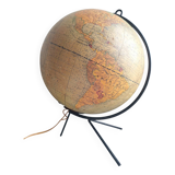 Mappemonde vintage, planisphère lumineux ancien, globe terrestre