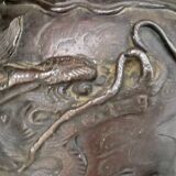 Cache pot bronze XIXème siècle Dragon