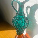 Glass grape cluster ewer/pitcher