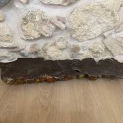 Large wall sculpture in carved gilded wood – fruits and foliage –