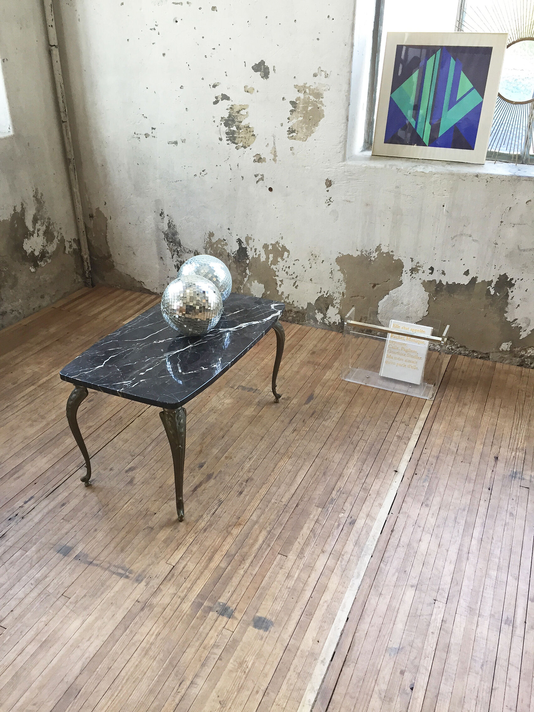 Bronze marble coffee table