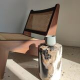 Side table in petrified wood