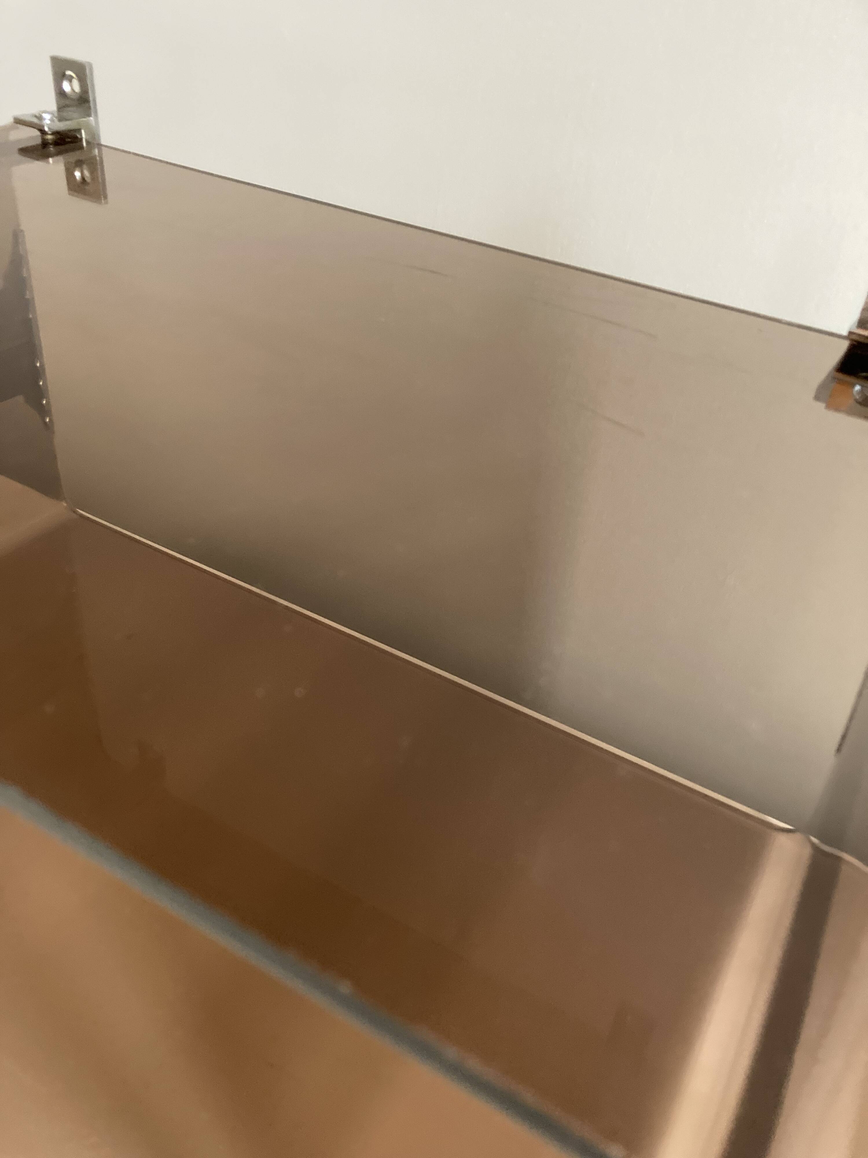 M. Dumas plexiglass and chrome shelf locker