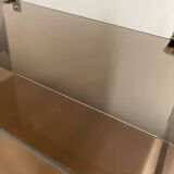 M. Dumas plexiglass and chrome shelf locker