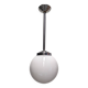 Art Deco opaline ball pendant light circa 1930