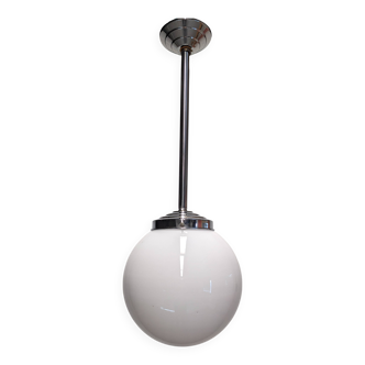 Art Deco opaline ball pendant light circa 1930