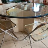 Travertine foot-foot design dining table