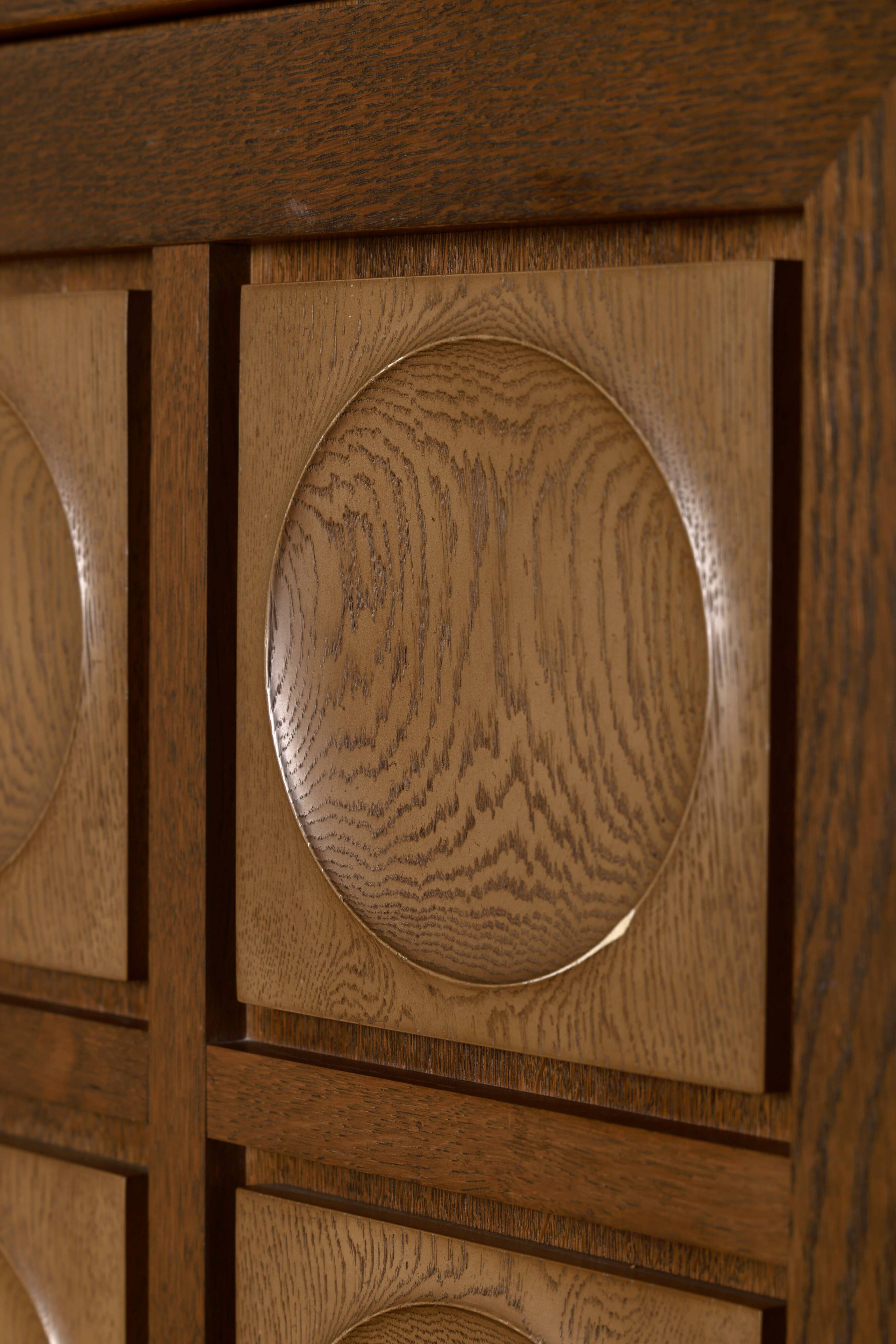 High oak sideboard by Gerhard Bartels, 1970s