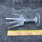 Set of four old vintage glass crystal walking glasses