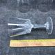 Set of four old vintage glass crystal walking glasses