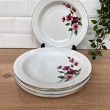 Set of 5 hollow porcelain plates