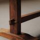 Table et paire de bancs en pin massif – France, vers 1970