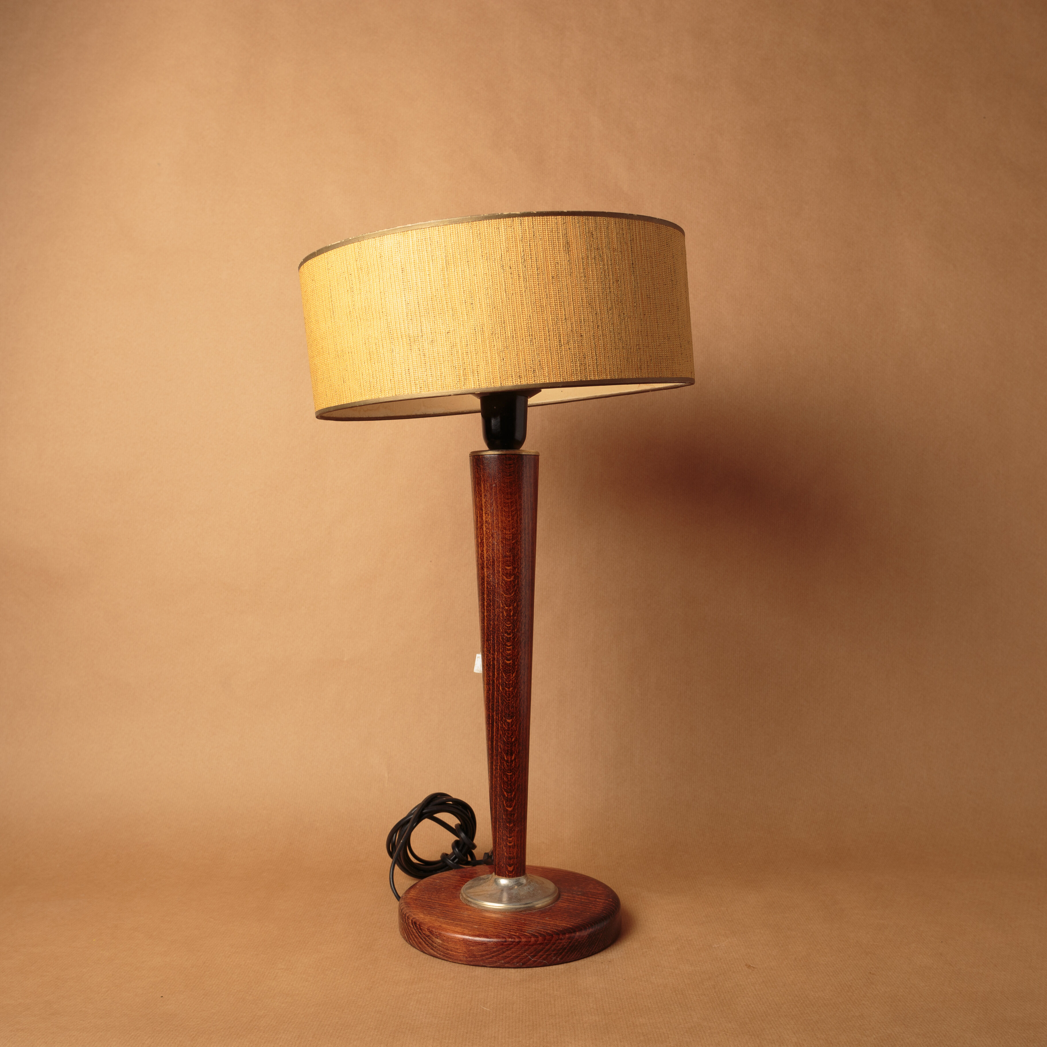 Desk lamp wood foot style mazda vintage 1950