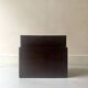 Brown magazine/vinyl holder by Giotto Stoppino for Kartell, design 1970.