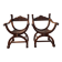 Pair of Dagobert walnut armchairs from the late 19th century