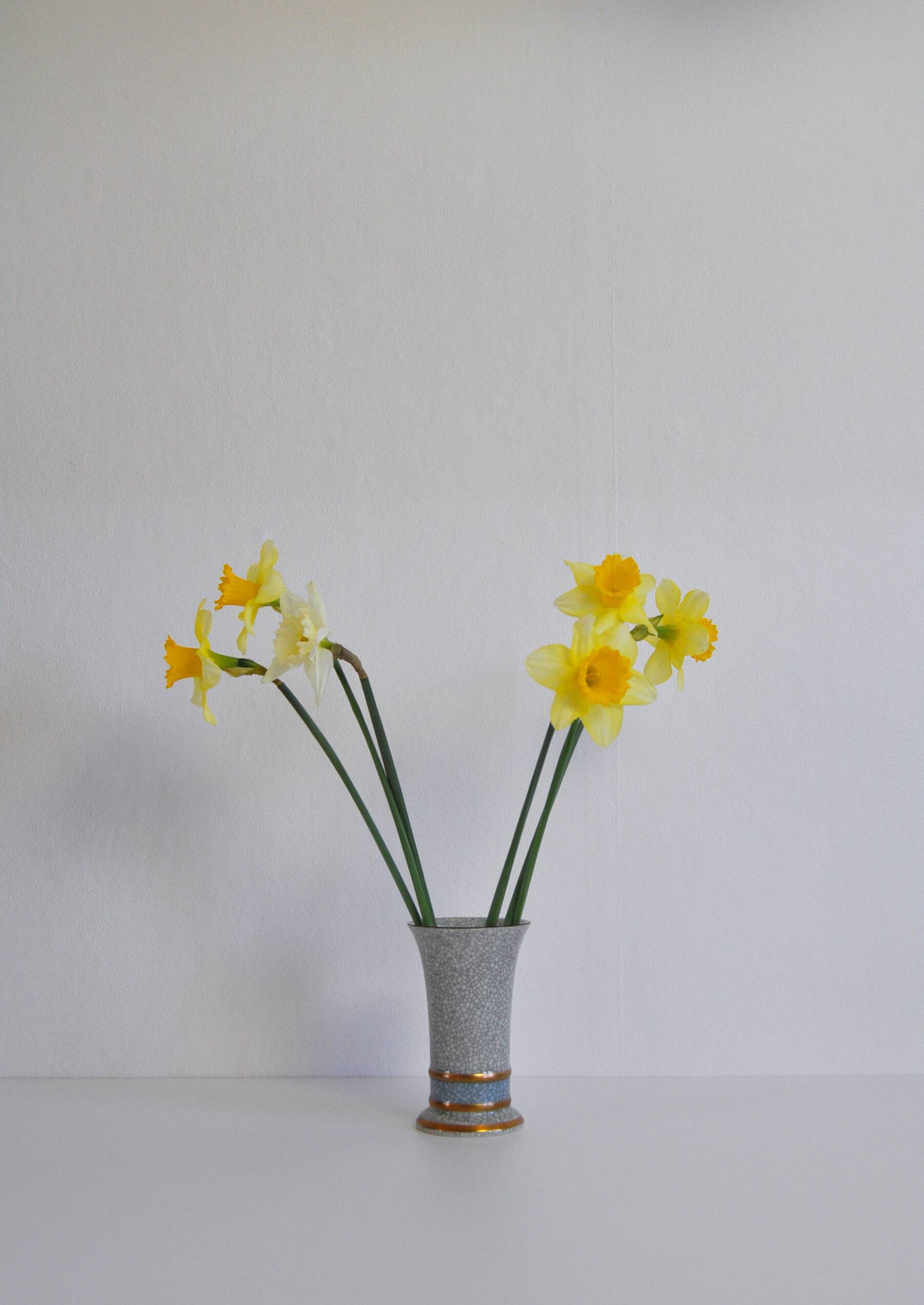 Vase émaillé craquelé Royal Copenhagen, Danemark, années 1950