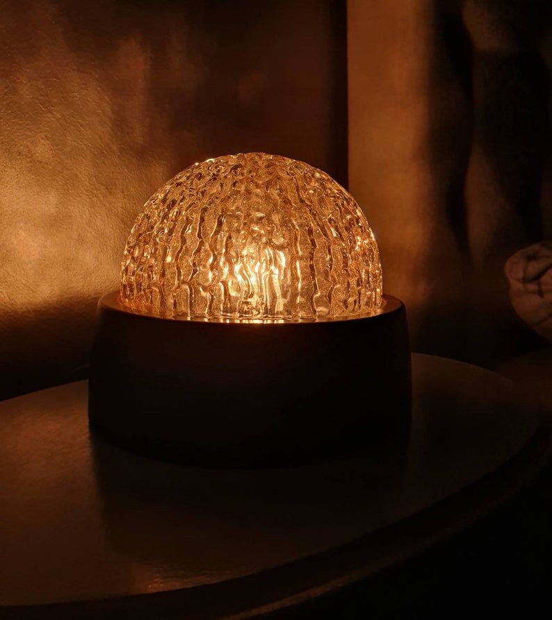 Vintage 70s glass ceiling light