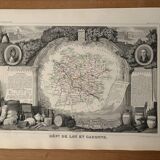 Old map of Lot et Garonne - 1840