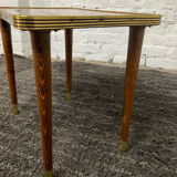 Vintage side table in Formica and teak 70s