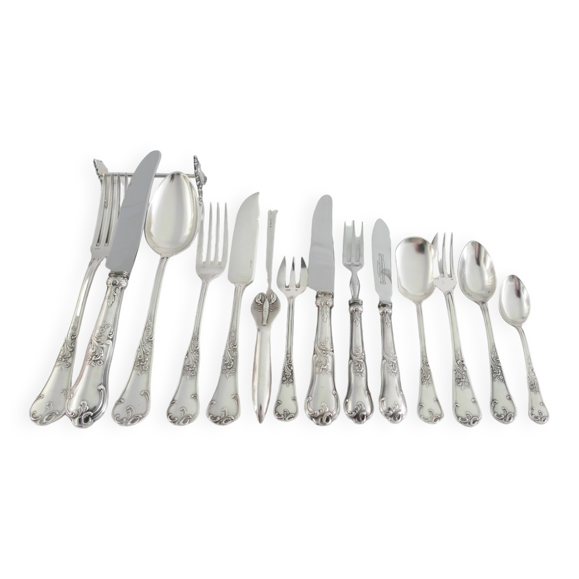Orfevrerie Wiskemann - Extensive Silver Plated Cutlery Set - 209-piece/12-pax - "N.14 Louis XV"